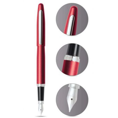 Pióro wieczne Sheaffer VFM Chromowany Czerwony - 2